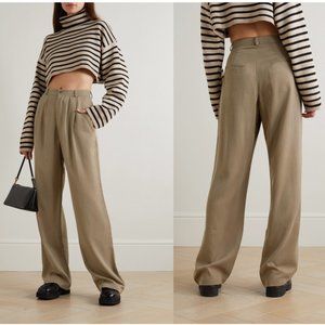 Reformation Tan Wide-Leg Pants